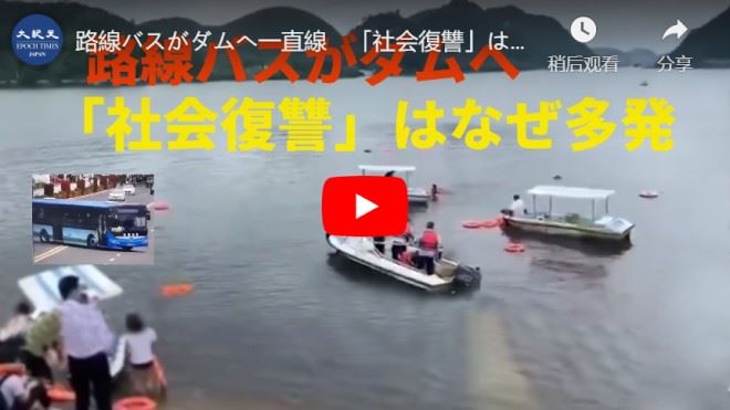 路線バスがダムへ一直線　「社会復讐」はなぜ