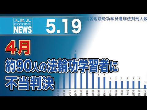 4月、約90人の法輪功学習者に不当判決