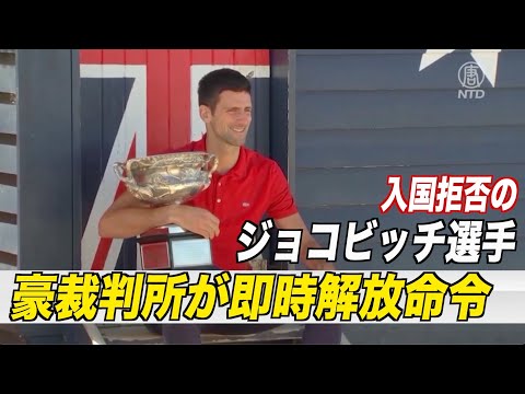 入国拒否のジョコビッチ選手 豪裁判所が即時解放命令