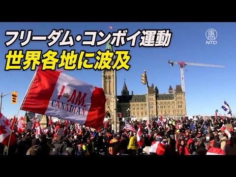 カナダの「自由の車列」抗議活動17日が経過　政府に対話を呼びかけ