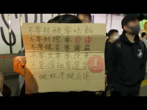 「中国共産党を打倒せよ！」白紙革命抗議活動が新宿駅前で開催　数百人集結し主張訴える
