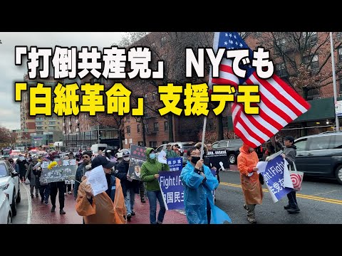 【ダイジェスト版】「打倒共産党」 NYでも「白紙革命」支援デモ【動画】